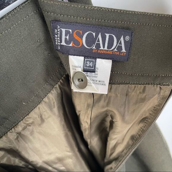 ESCADA by Margaretha Ley Pencil SKIRT 34 US 4 100% New Wool - Picture 7 of 8